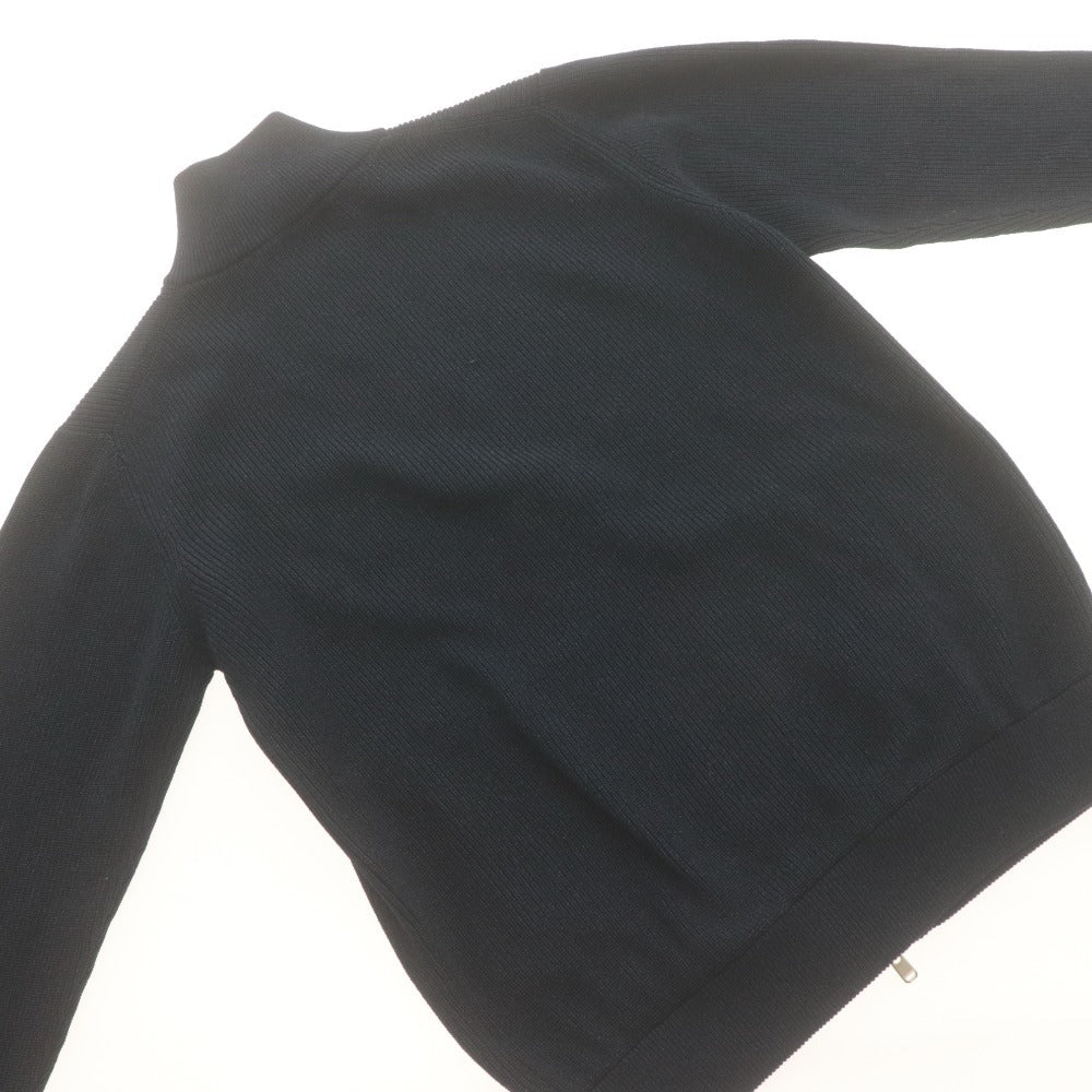 ■ +CLOTHET クロスクローゼット ニット カーディガン アウター 長袖 ジップアップ ポケット 無地 メンズ 2 ネイビー系