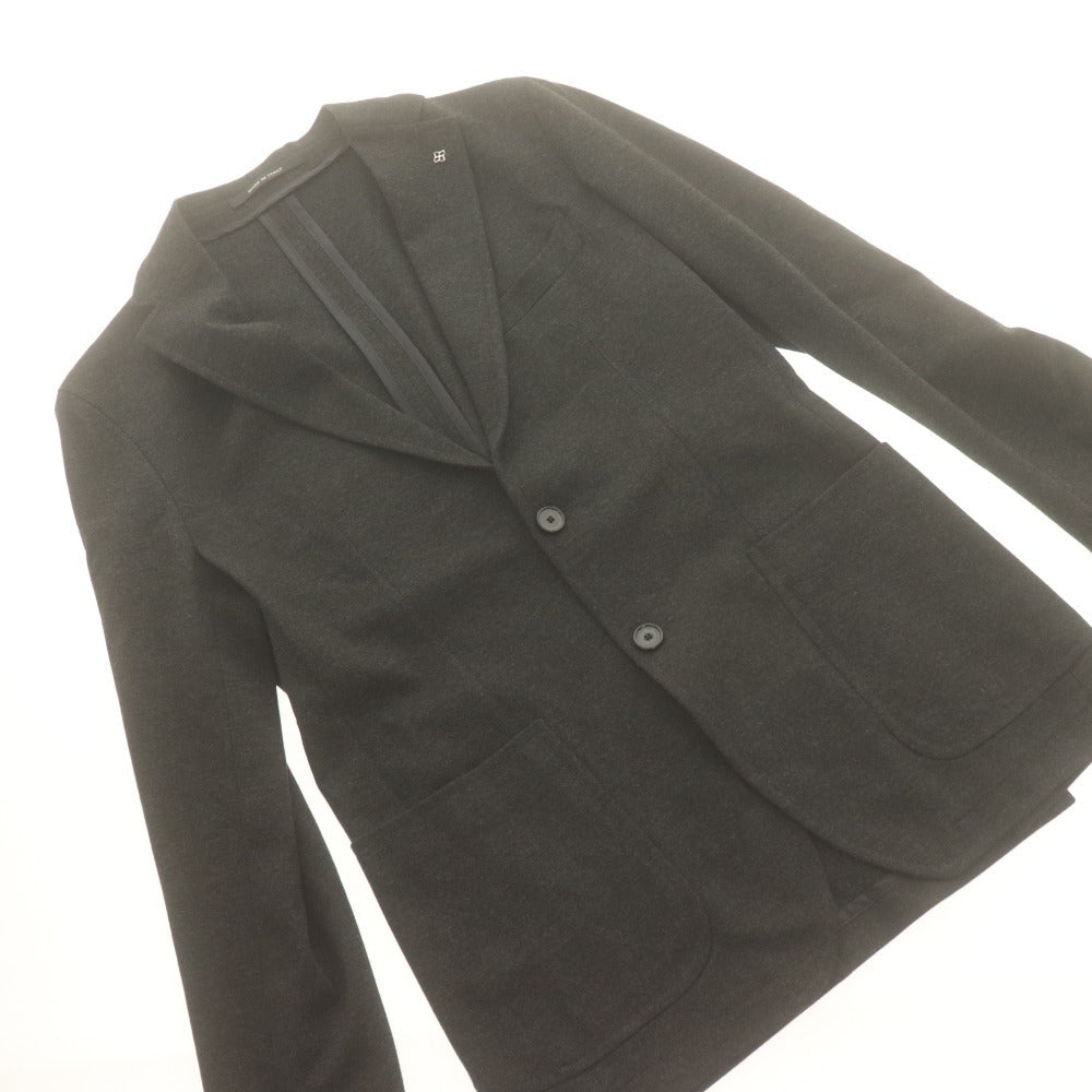 ■ TAGLIATORE Dakar Jacket, compatible with setup, outerwear, button, pocket, solid color, men's, 46, black tone