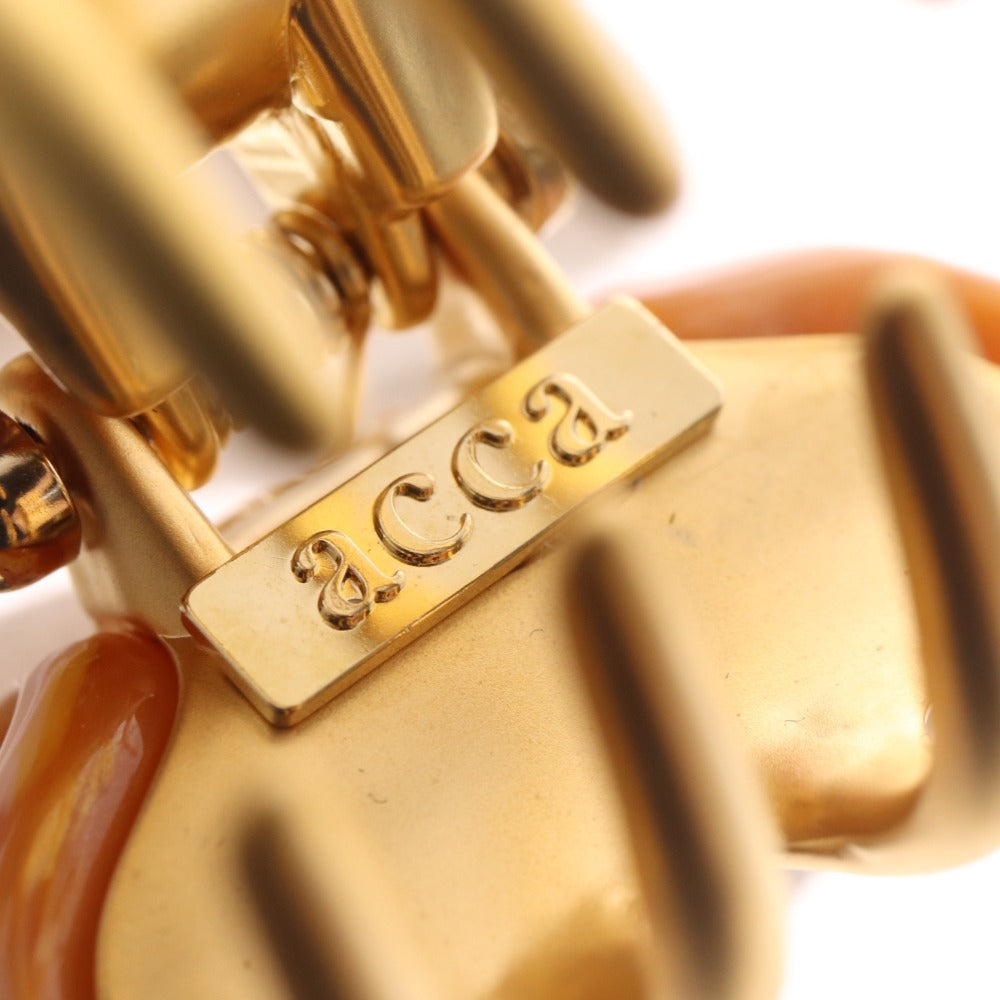 ■ アッカ ヘアクリップ 2点セット まとめ売り ヘアアクセサリー バンスクリップ 髪留め ビジュー レディース オレンジ ピンク 保管袋付き