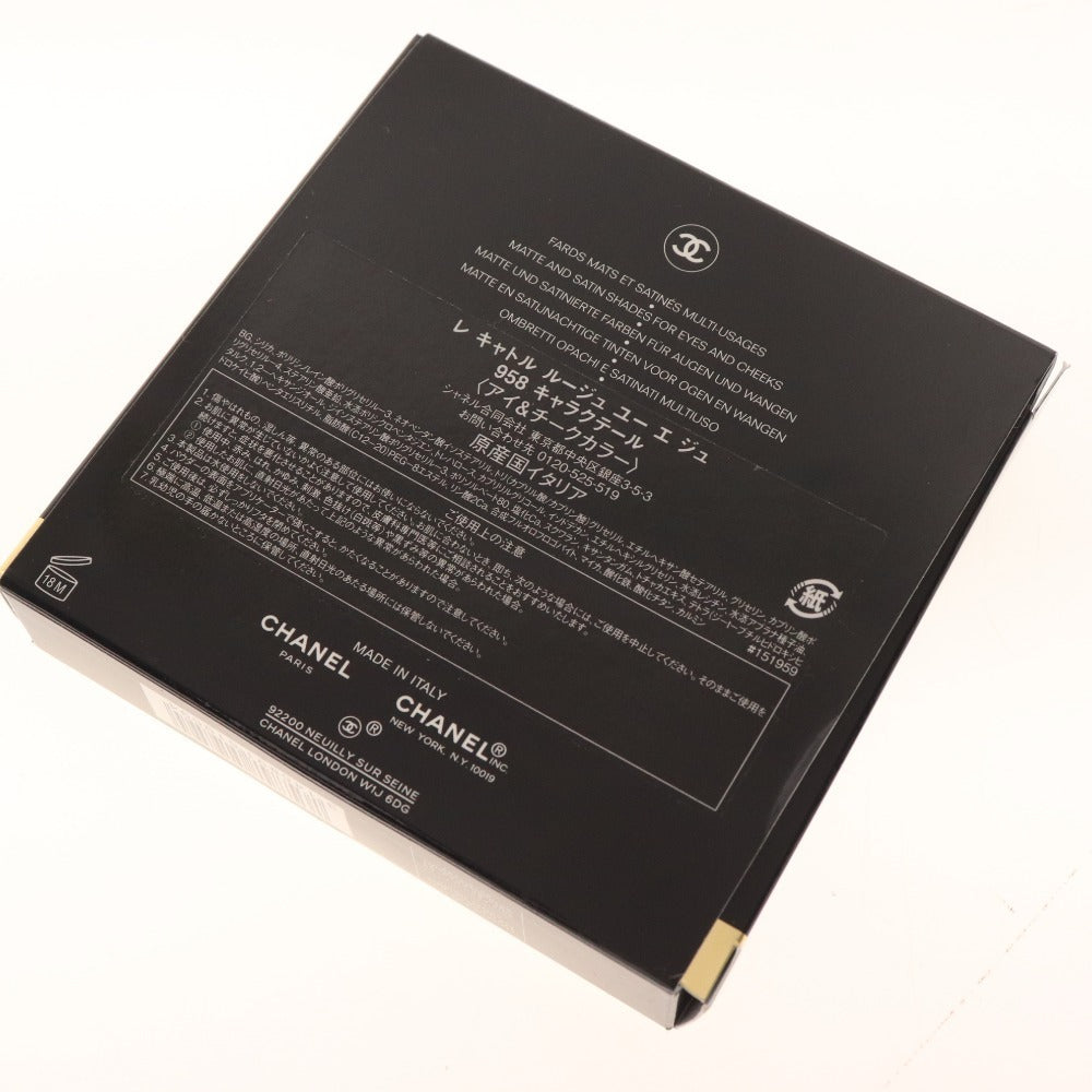 ■ シャネル コスメ 2点セット まとめ売り レ キャトル ルージュ ユー エ ジュ 958 アイ チークカラー フェイスパウダー 未使用