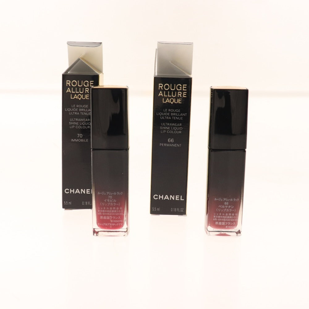 ■ Chanel Cosmetics Lipstick 2-piece set Bulk sale Rouge Allure Lacquer 66 70 5.5ml Boxed Unused