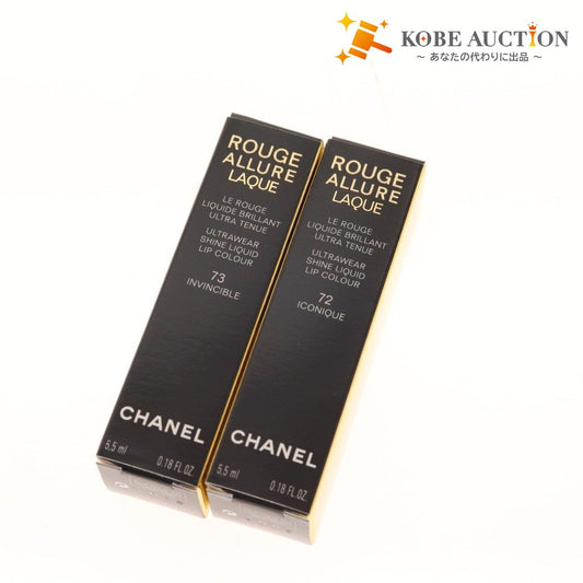 ■ Chanel Cosmetics Lipstick 2-piece set bulk sale Rouge Allure Lacquer 72 73 5.5ml Boxed Unused