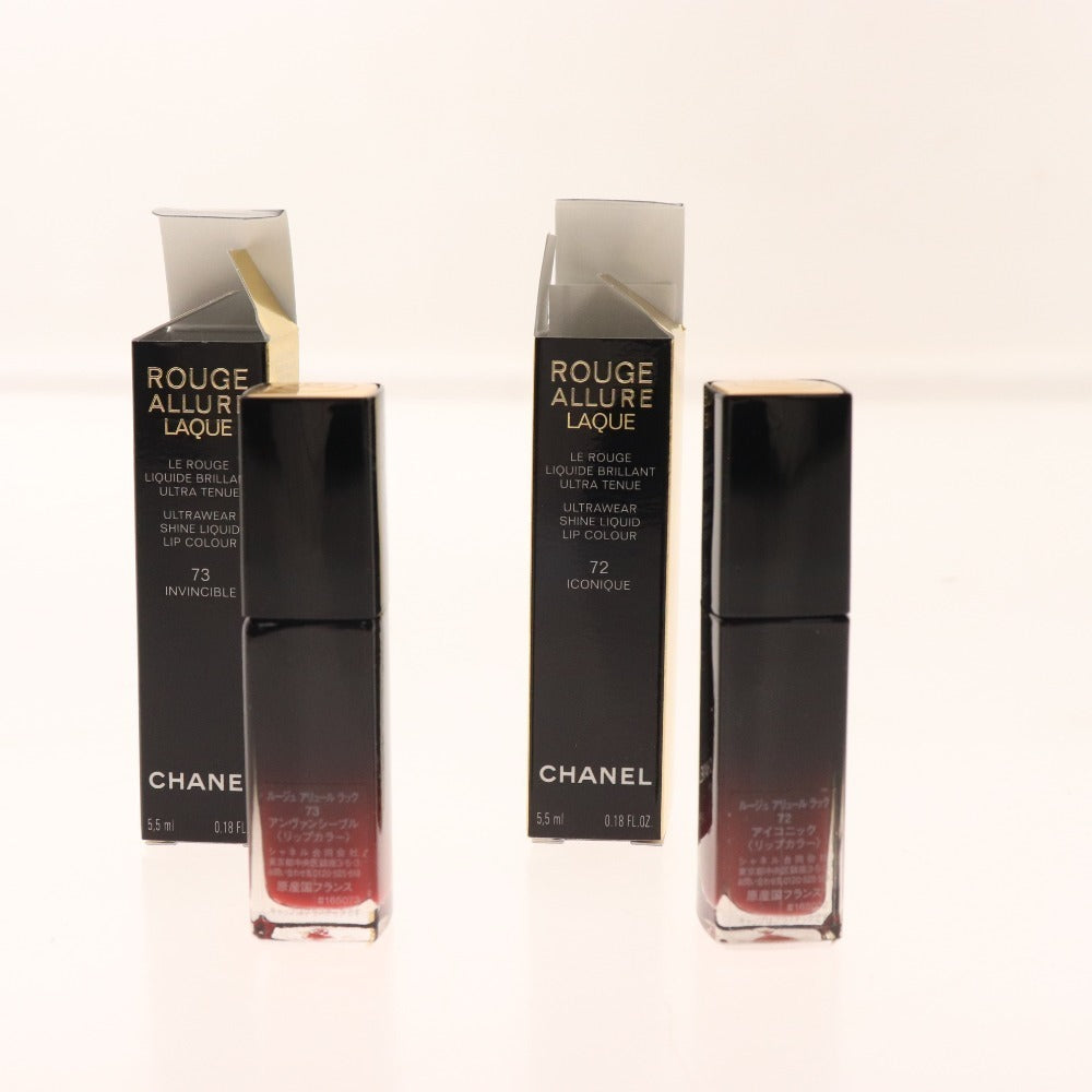 ■ Chanel Cosmetics Lipstick 2-piece set bulk sale Rouge Allure Lacquer 72 73 5.5ml Boxed Unused