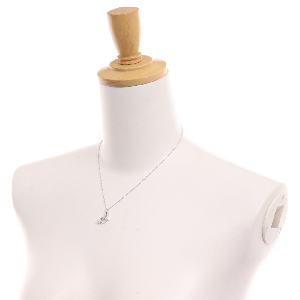 ■ ポンテヴェキオ ネックレス アクセサリー イニシャルA K18WG レディース 3.6g ホワイトゴールド 箱付き