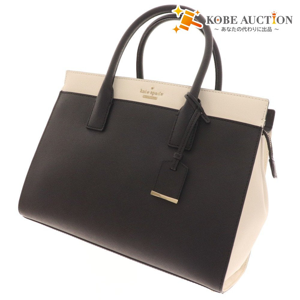 ■ ケイトスペード ハンドバッグ ショルダーバッグ PXRU5931 鞄 カウレザー バイカラー レディース ブラック ホワイト 付属品付き 未使用