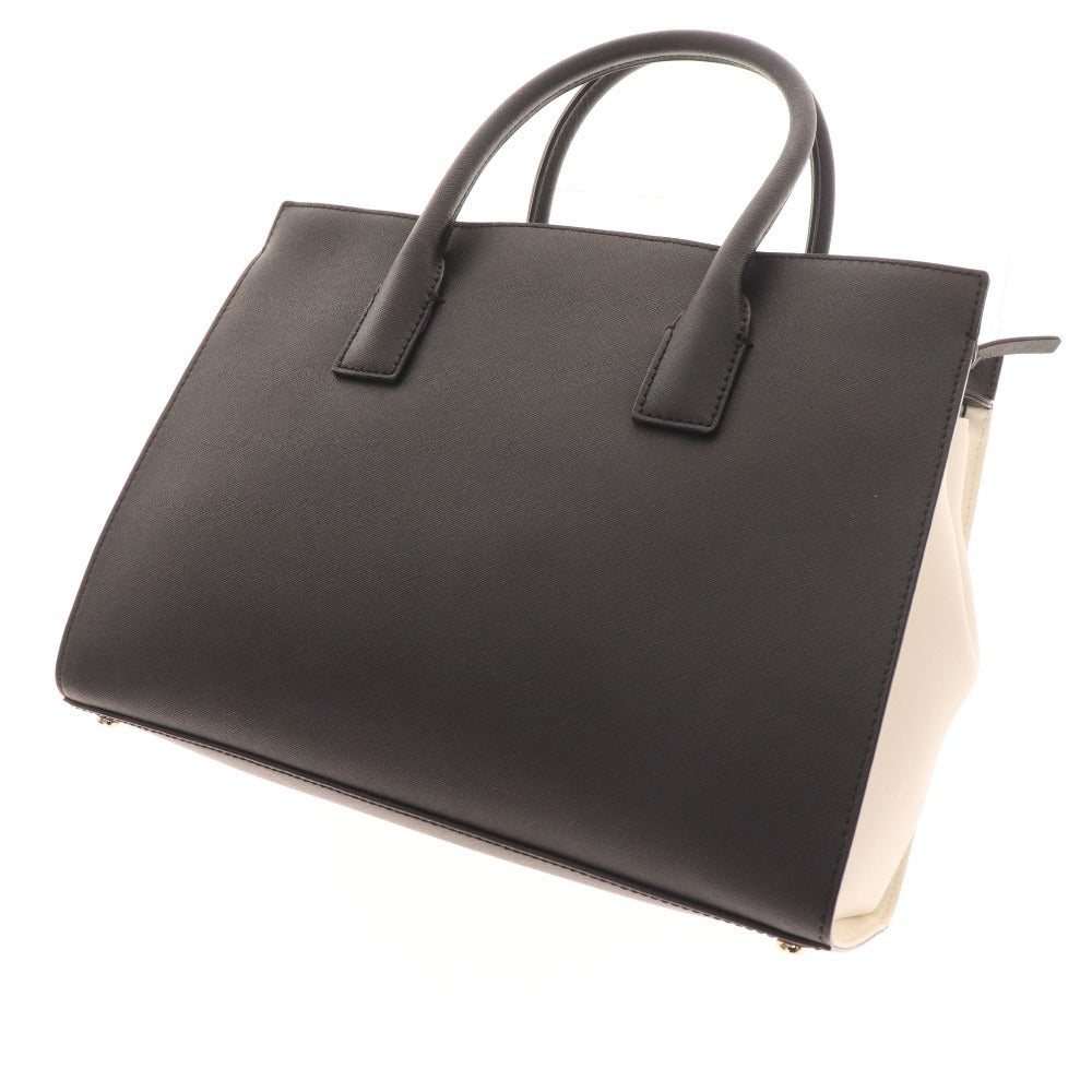 ■ ケイトスペード ハンドバッグ ショルダーバッグ PXRU5931 鞄 カウレザー バイカラー レディース ブラック ホワイト 付属品付き 未使用