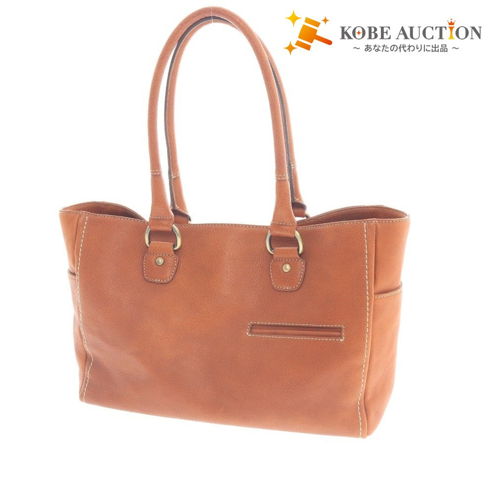 ■ 土屋鞄 トートバッグ 鞄 トーンオイルヌメ マグネット チャック メンズ レディース ライトブラウン系 袋付き