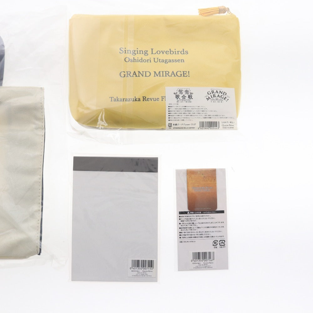 ■ Takarazuka Revue Flower Troupe Mandarin Duck Song Battle Goods Set of 6 (Clear File, Pouch, Magnetic Clip, Memo Paper, etc.) Unused and Unopened