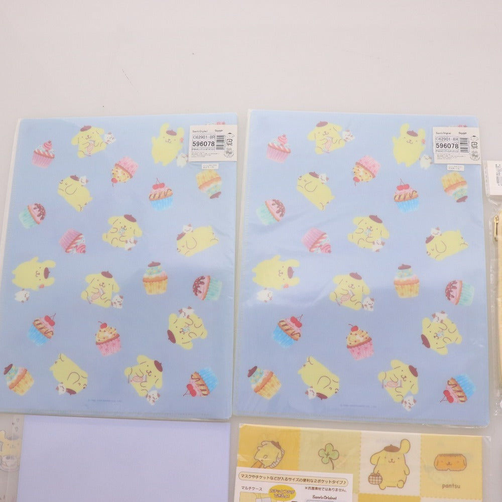 ■ サンリオ ポムポムプリン グッズ 11点セット まとめ売り 文房具 クリアファイル ポーチ ミラー ボールペン バッグ 未開封含む 未使用