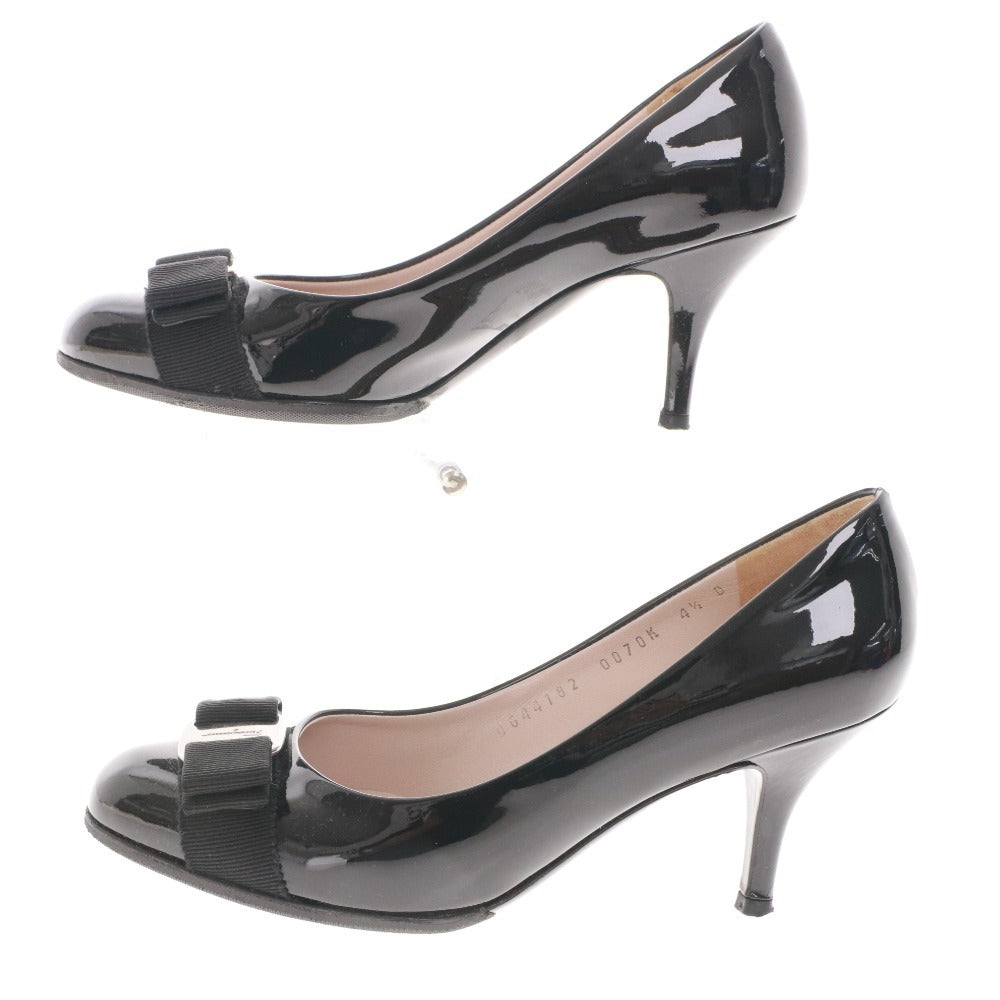 ■ Salvatore Ferragamo サルヴァトーレ フェラガモ パンプス 0644182 0070K 靴 レディース 4 1/2(22.5cm相当) ブラック 付属品付き