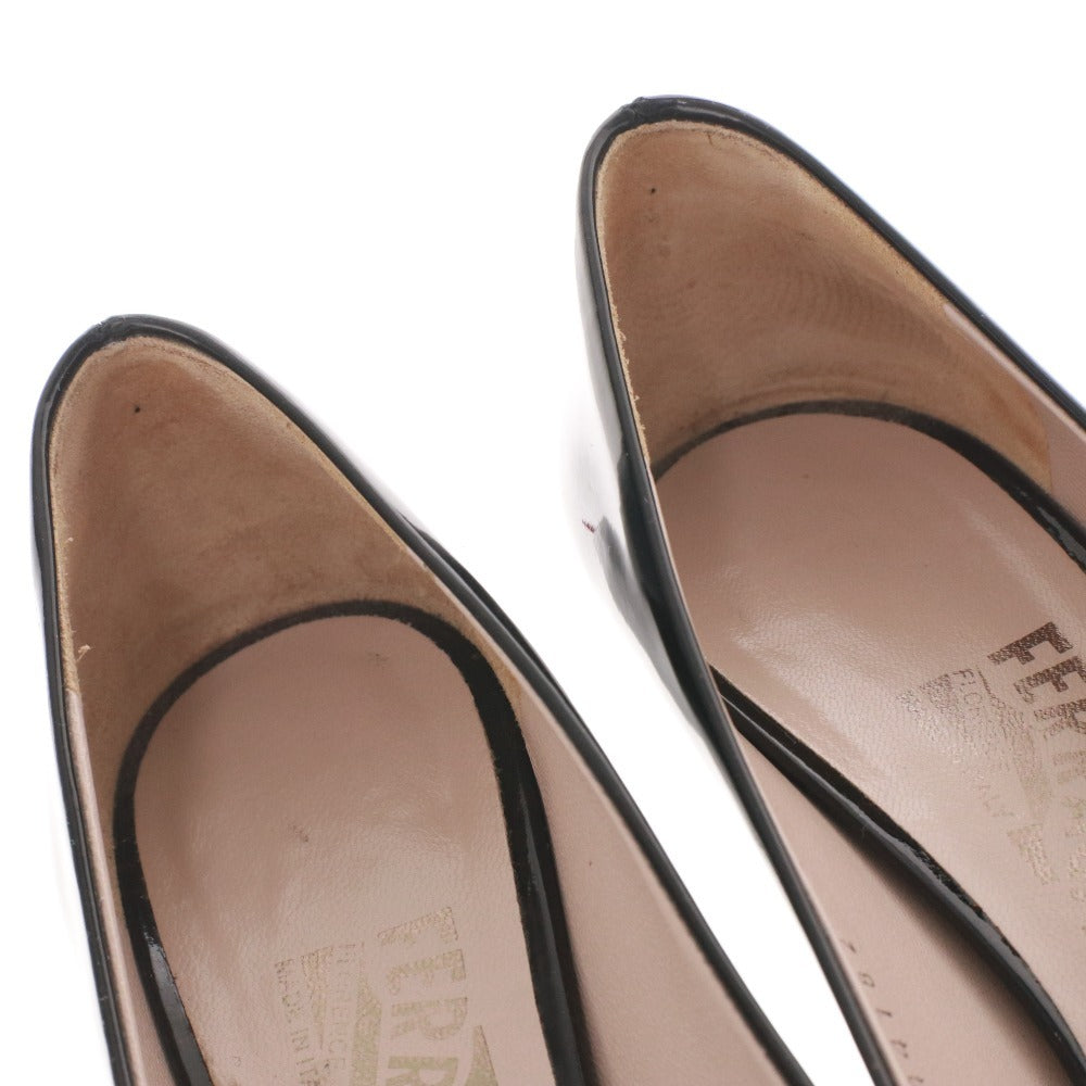 ■ Salvatore Ferragamo サルヴァトーレ フェラガモ パンプス 0644182 0070K 靴 レディース 4 1/2(22.5cm相当) ブラック 付属品付き