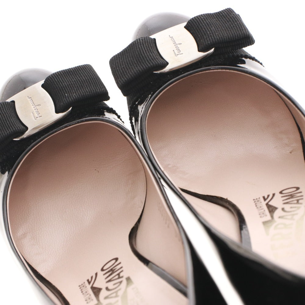 ■ Salvatore Ferragamo サルヴァトーレ フェラガモ パンプス 0644182 0070K 靴 レディース 4 1/2(22.5cm相当) ブラック 付属品付き