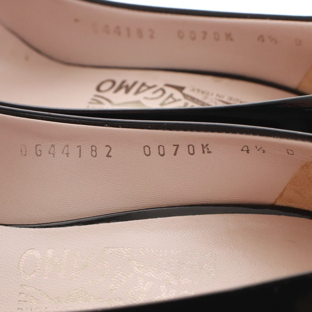■ Salvatore Ferragamo サルヴァトーレ フェラガモ パンプス 0644182 0070K 靴 レディース 4 1/2(22.5cm相当) ブラック 付属品付き