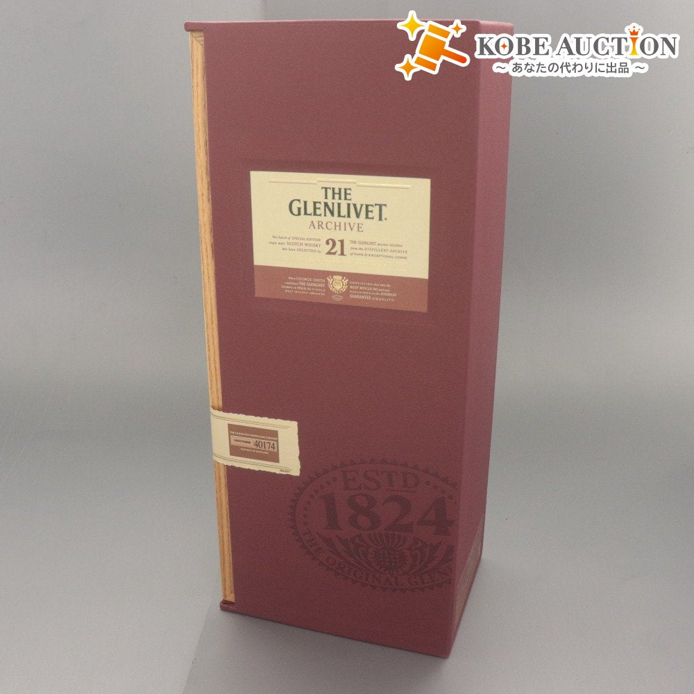 ■ Alcohol The Glenlivet Archive 21 Year Old Single Malt Whisky 700ml 43% Unopened Unused