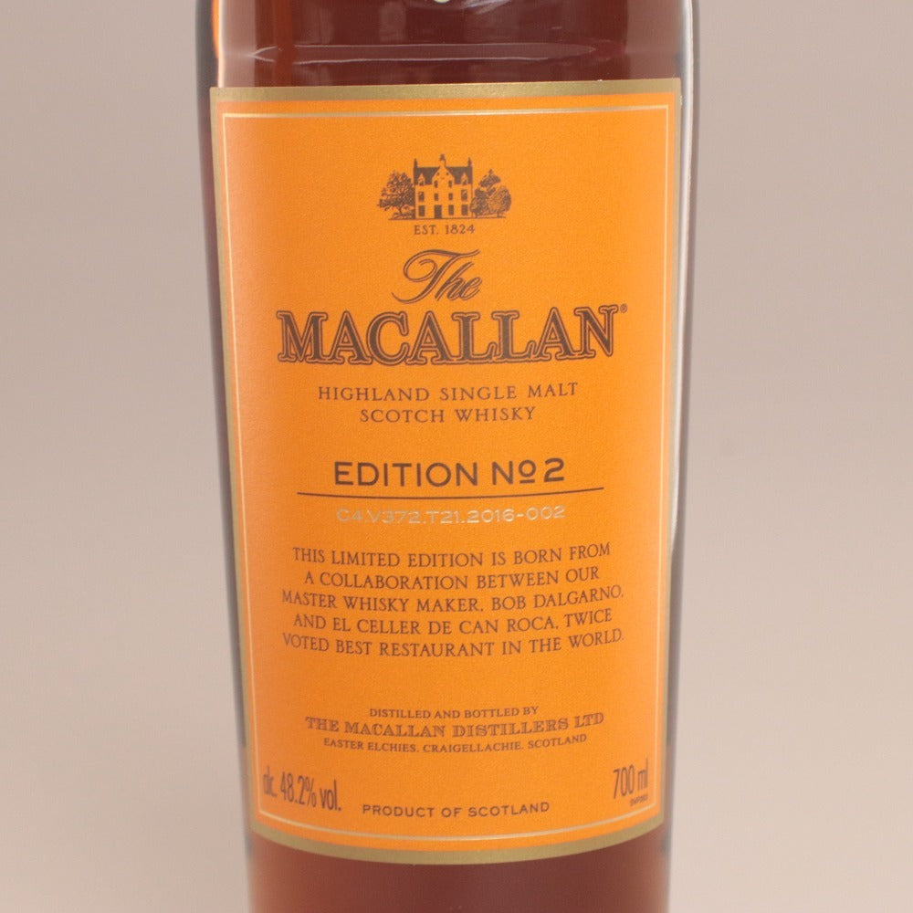 ■ Liquor Whisky THE MACALLAN EDITION NO.2 The Macallan Edition 2 Scotland Malt 48% Volume 700ml Unused Unopened Unsealed