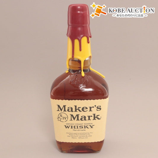 ■ 酒 Maker's Mark メーカーズマーク バーボンウイスキー ダブルワックス/封蝋 レッド&イエロートップ 2色 750ml 45% 未使用 未開栓