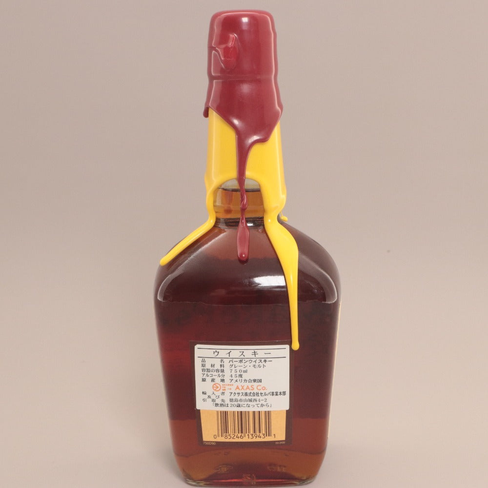 ■ Liquor: Maker's Mark Bourbon Whisky Double Wax / Wax Seal, Red & Yellow Top, 2 colors, 750ml, 45%, Unused, Unopened