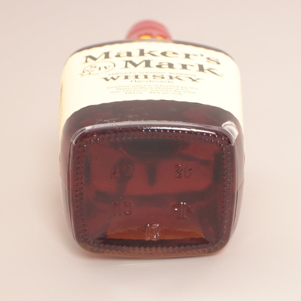 ■ Liquor: Maker's Mark Bourbon Whisky Double Wax / Wax Seal, Red & Yellow Top, 2 colors, 750ml, 45%, Unused, Unopened