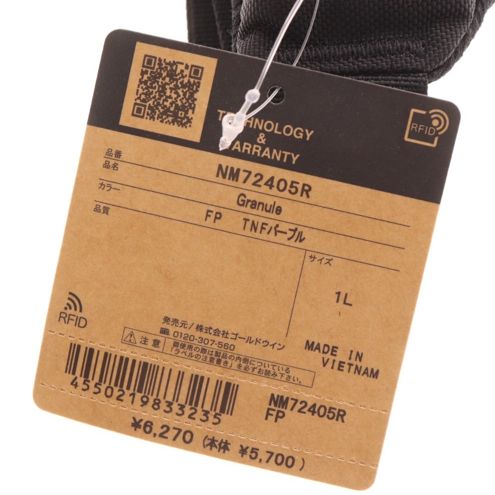 ■ ノースフェイス ウエストポーチ 鞄 ボディバッグ ユニセックス 1L パープル ブラック系 タグ付き 未使用