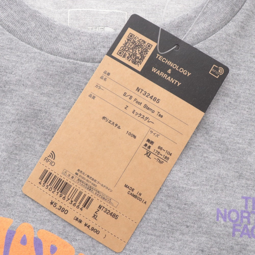 ■ ノースフェイス グラフィックTシャツ 半袖 トップス プリント メンズ XL グレー系 タグ付き 未使用
