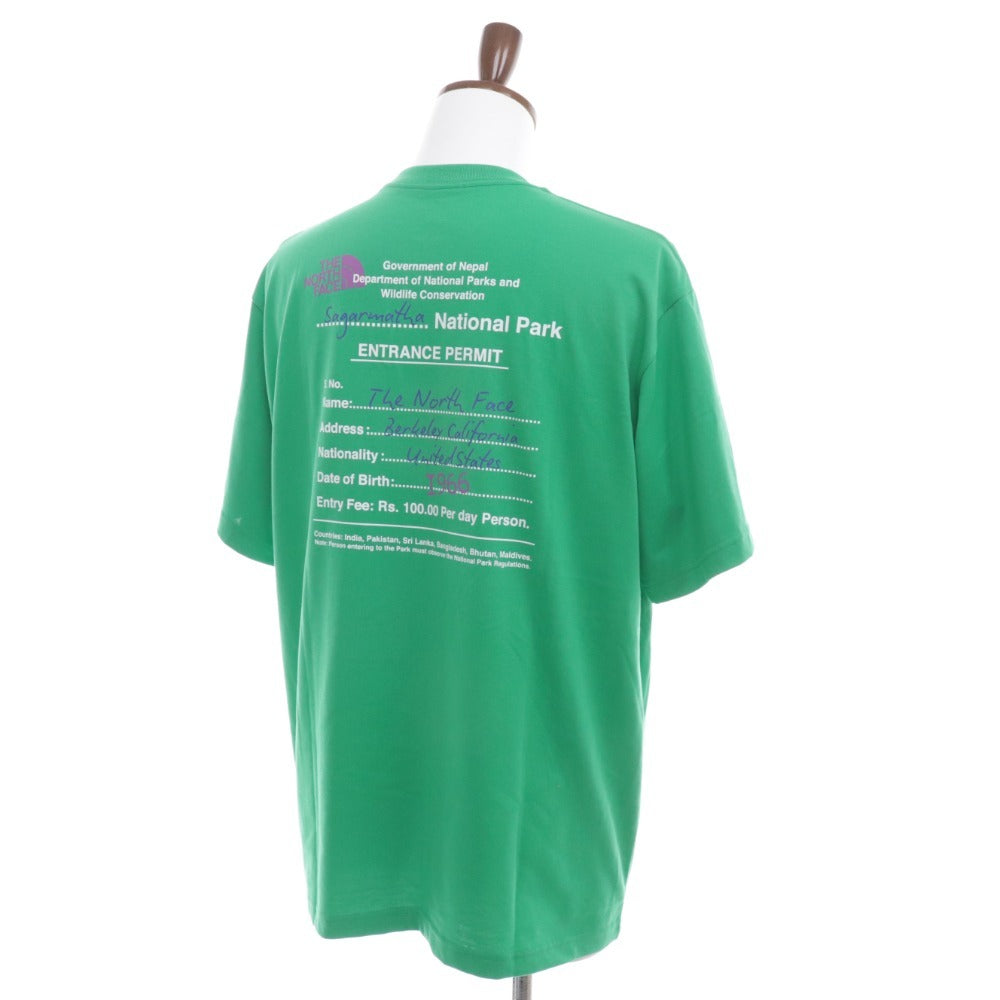■ ノースフェイス Tシャツ 半袖 トップス エントランスパーミッション メンズ XL グリーン系 タグ付き 未使用