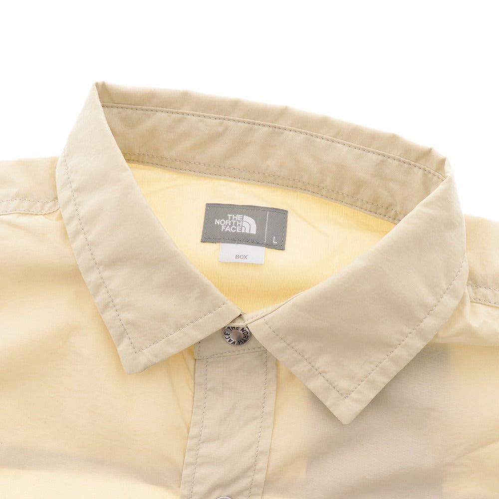 ■ ノースフェイス ロングスリーブヌプシシャツ 長袖 トップス ナイロン ジャケット 無地 ユニセックス L ベージュ系 タグ付き 未使用