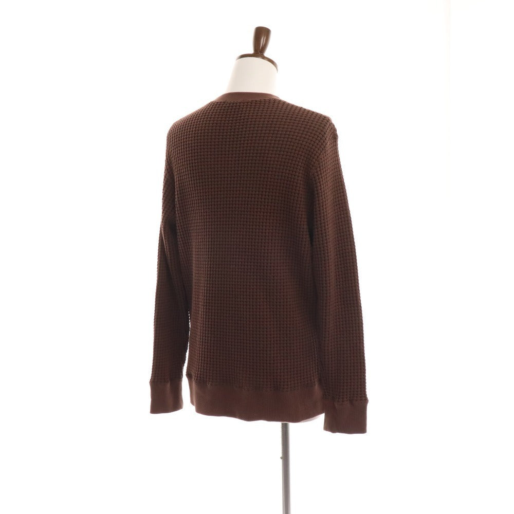 ■ TATRAS sweatshirt, long sleeve top, waffle fabric, with pocket, men's, 04, brown, with tag