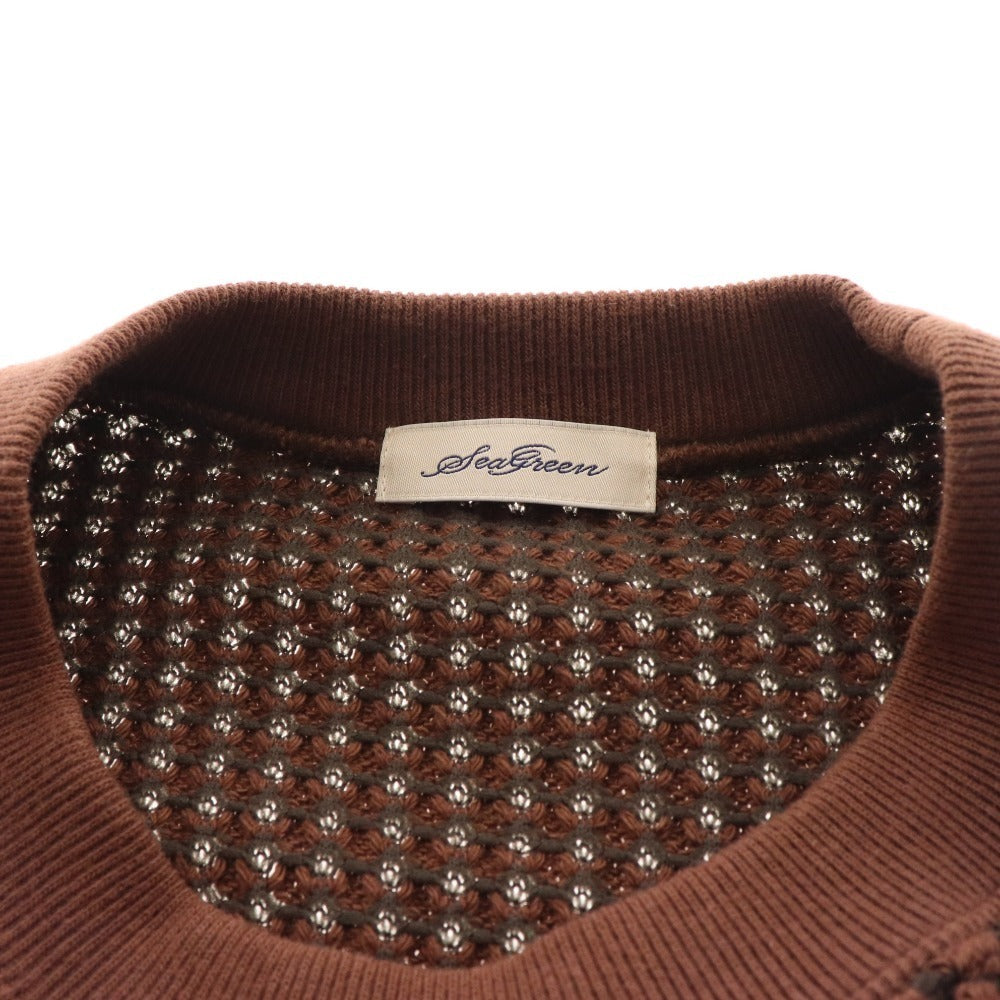 ■ TATRAS sweatshirt, long sleeve top, waffle fabric, with pocket, men's, 04, brown, with tag