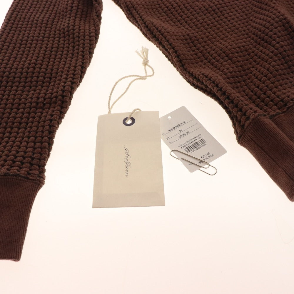 ■ TATRAS sweatshirt, long sleeve top, waffle fabric, with pocket, men's, 04, brown, with tag