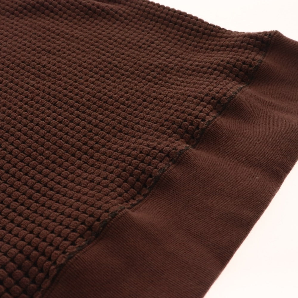 ■ TATRAS sweatshirt, long sleeve top, waffle fabric, with pocket, men's, 04, brown, with tag