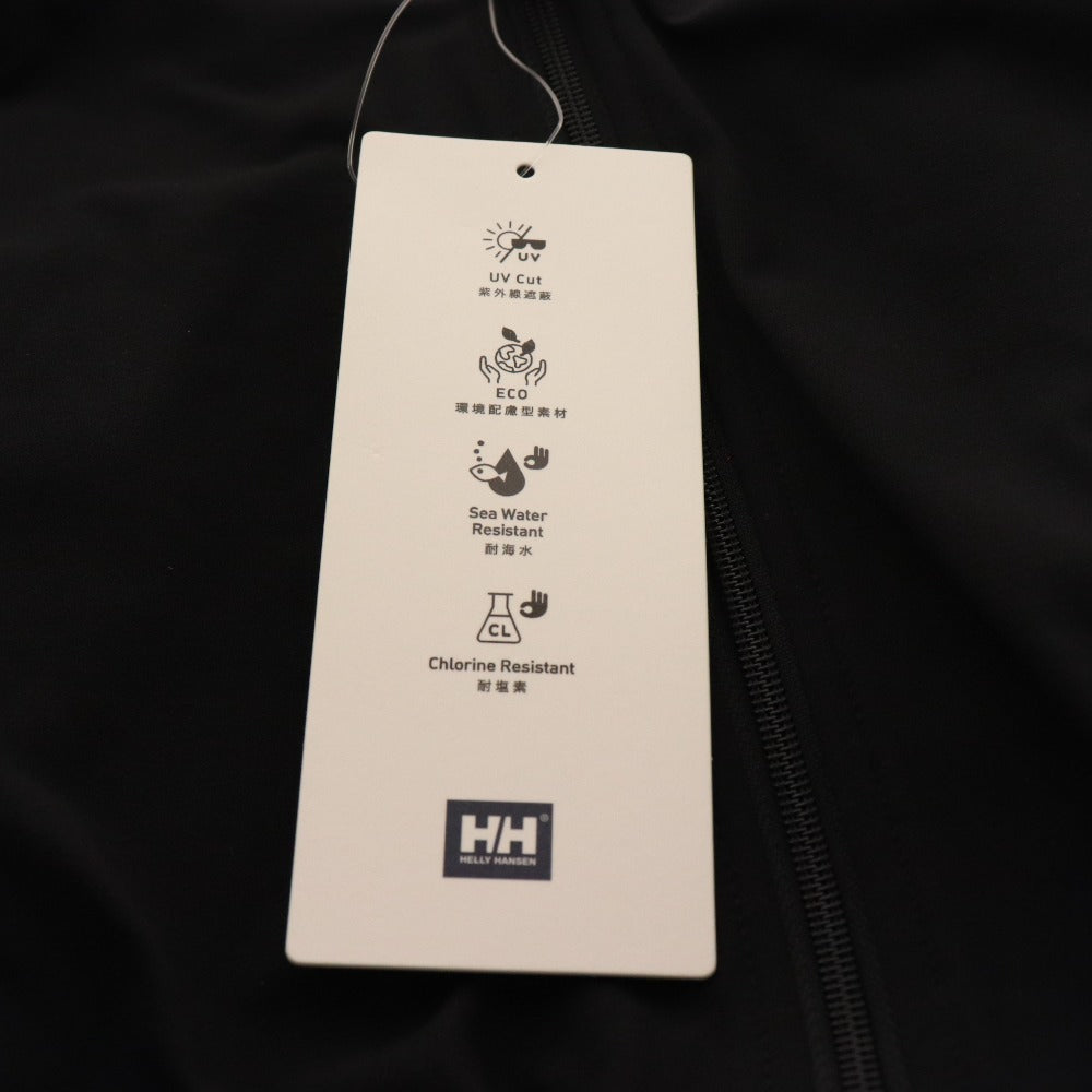 ■ Helly Hansen hoodie rashguard long sleeve top logo UV protection men's L black with tag unused