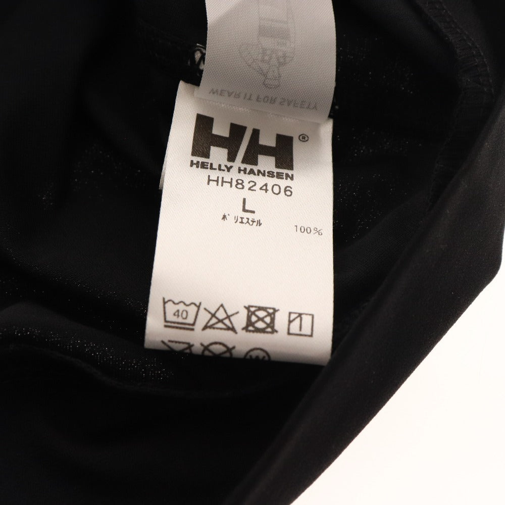 ■ Helly Hansen hoodie rashguard long sleeve top logo UV protection men's L black with tag unused