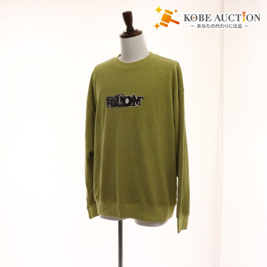 ■ Volcom trainer sweatshirt long sleeve top towel fabric men's L green tag attached bag attached unused