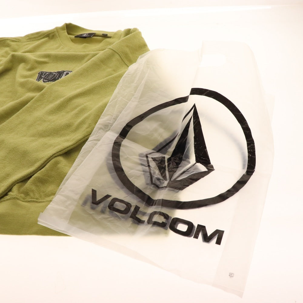 ■ Volcom trainer sweatshirt long sleeve top towel fabric men's L green tag attached bag attached unused