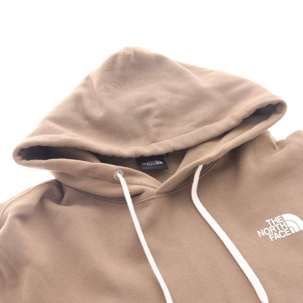 The North Face Back To Land Hoodie NT12430R, long-sleeved, fleece-lined top, Ebisu-exclusive, men's, size L, walnut and brown, with tags.