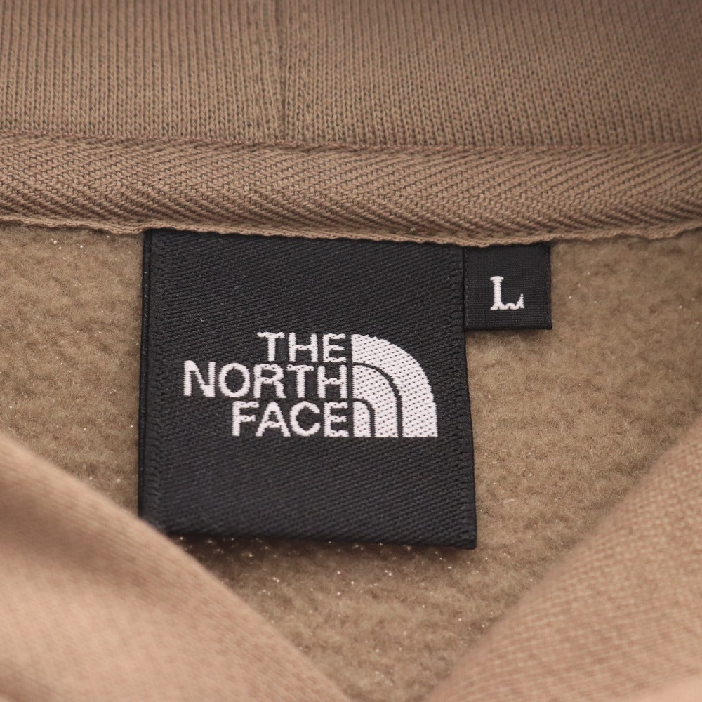 The North Face Back To Land Hoodie NT12430R, long-sleeved, fleece-lined top, Ebisu-exclusive, men's, size L, walnut and brown, with tags.