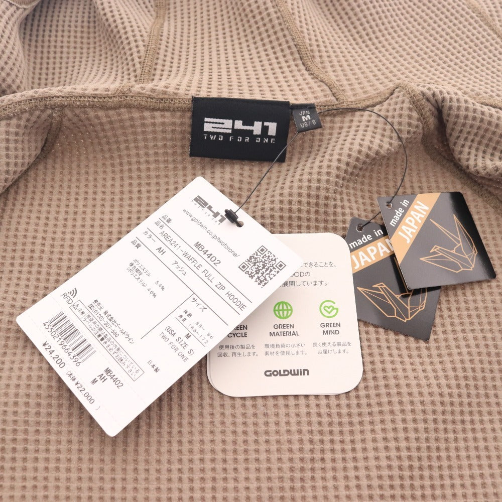 ■ トゥーフォーワン 241 ワッフルフルジップフーディ MB4402 長袖 トップス 防寒 防風 フード メンズ M ベージュ 未使用 タグ付き