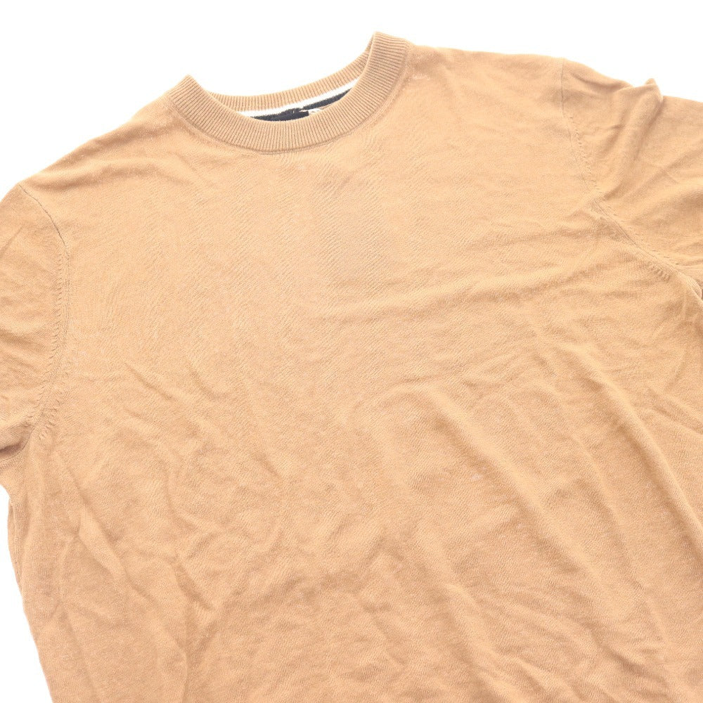 ■ ヒューゴボス ニットTシャツ ニットセーター Knit Wear 50496329 半袖 トップス メンズ M ブラウン ベージュ系 付属品付き 未使用