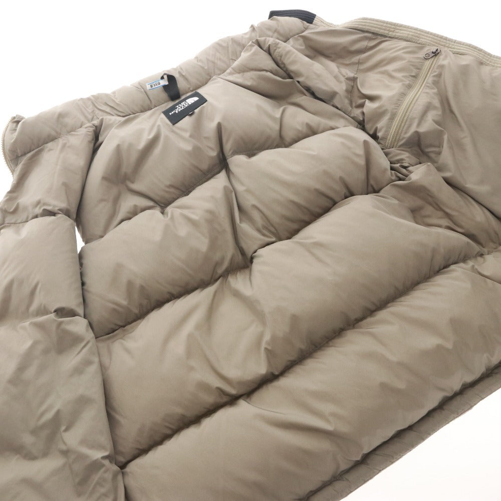 The North Face Down Vest Jacket ND92338, Men's Size L, Khaki Gray, Zippered, Pockets, Hooded