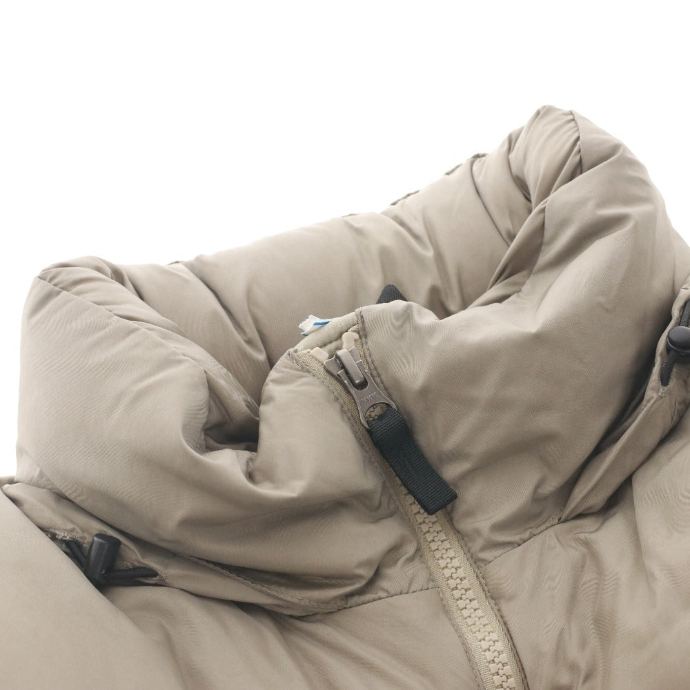 The North Face Down Vest Jacket ND92338, Men's Size L, Khaki Gray, Zippered, Pockets, Hooded