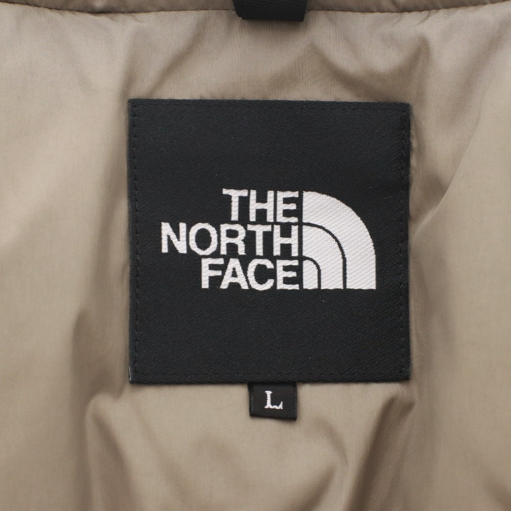 The North Face Down Vest Jacket ND92338, Men's Size L, Khaki Gray, Zippered, Pockets, Hooded