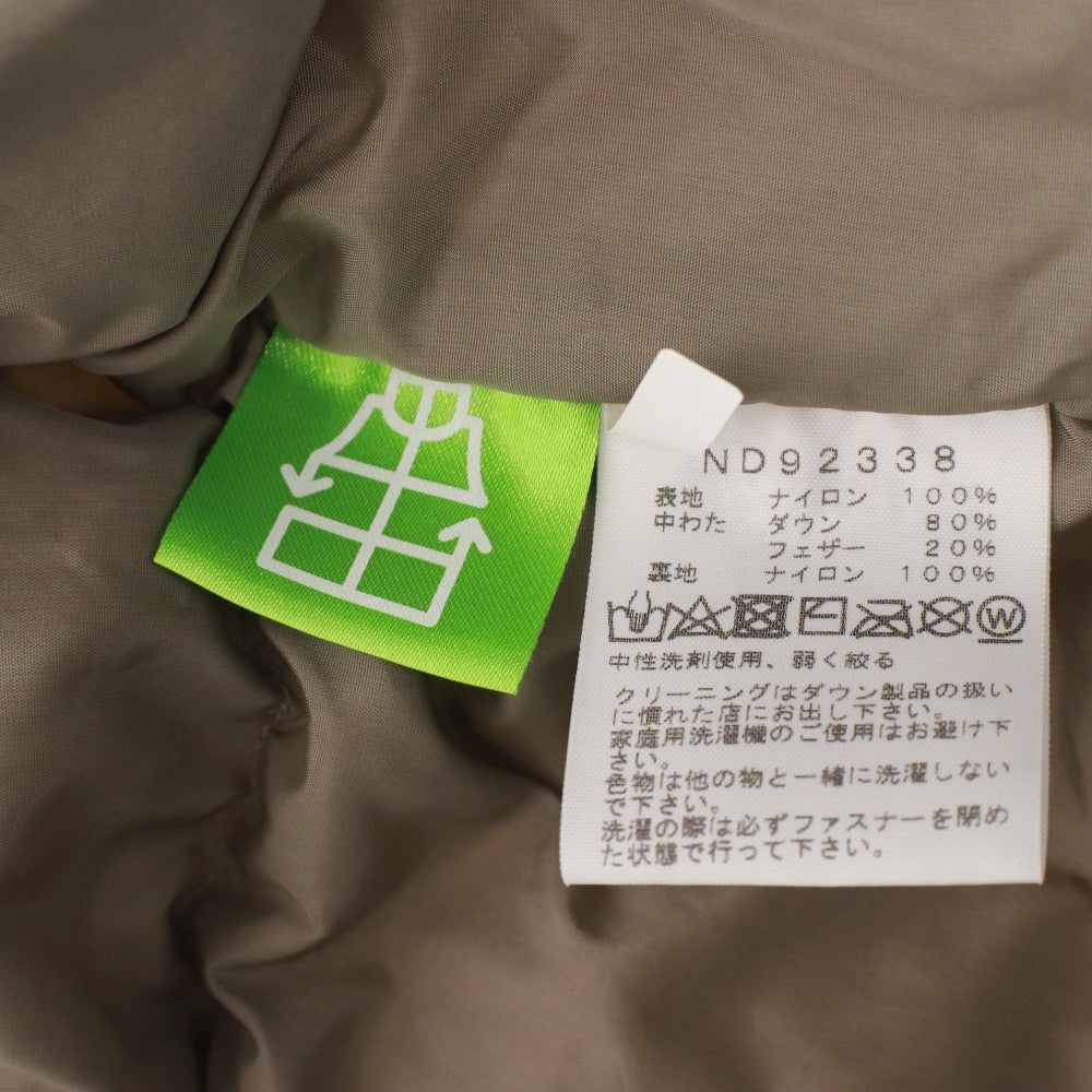 The North Face Down Vest Jacket ND92338, Men's Size L, Khaki Gray, Zippered, Pockets, Hooded