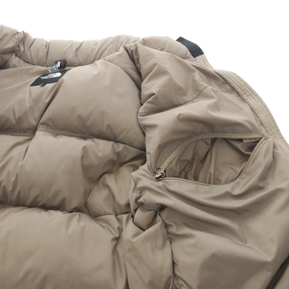 The North Face Down Vest Jacket ND92338, Men's Size L, Khaki Gray, Zippered, Pockets, Hooded