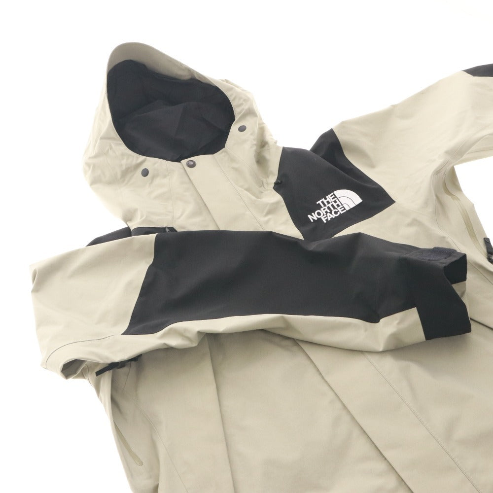 The North Face Mountain Parka Jacket NP61800, Men's Size L, Khaki Gray, Zippered, Pockets, Hooded