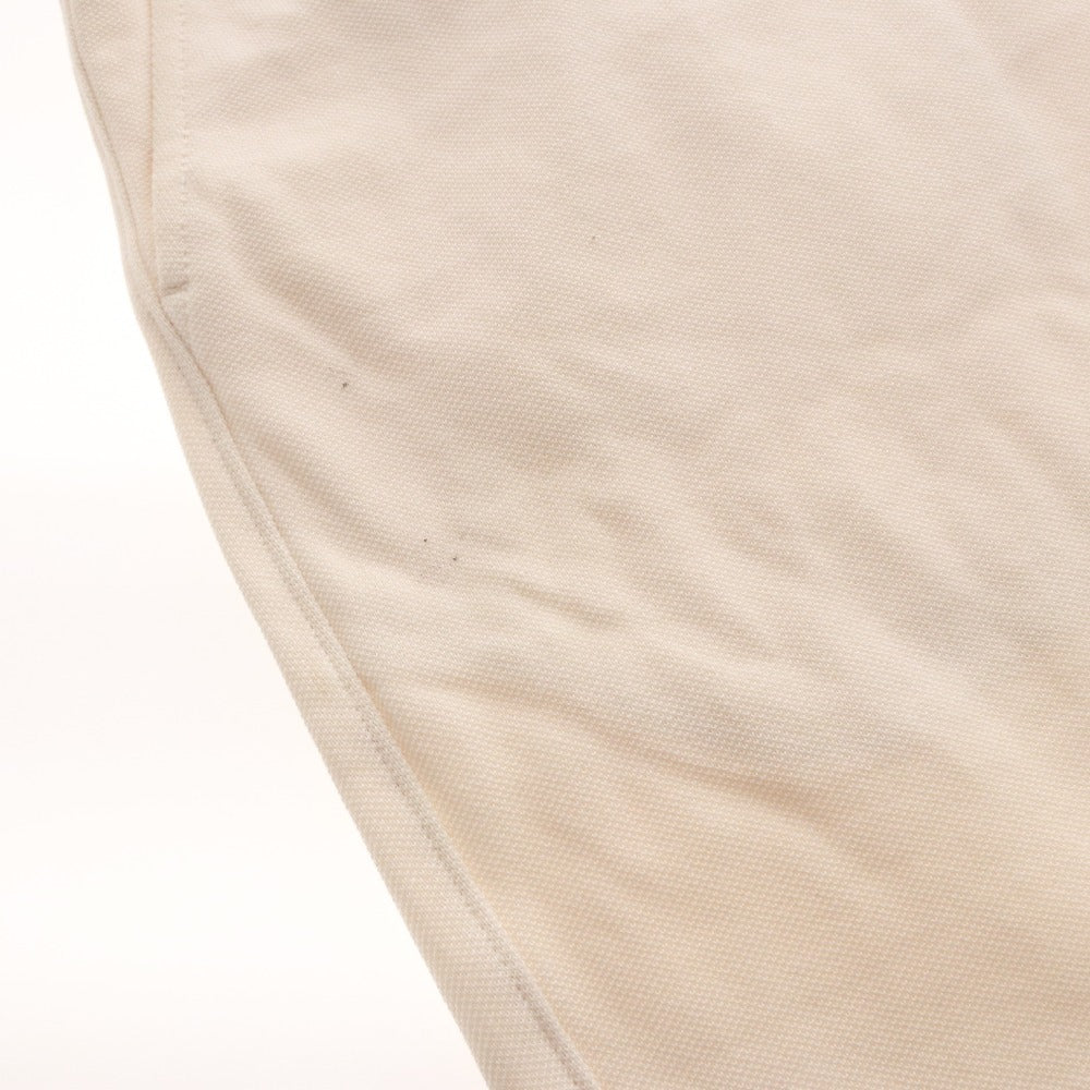 Lacoste polo shirt and shorts 2-piece set, top and bottoms, solid color, buttons, drawstring, pockets, accents, men's, size M, white, ivory