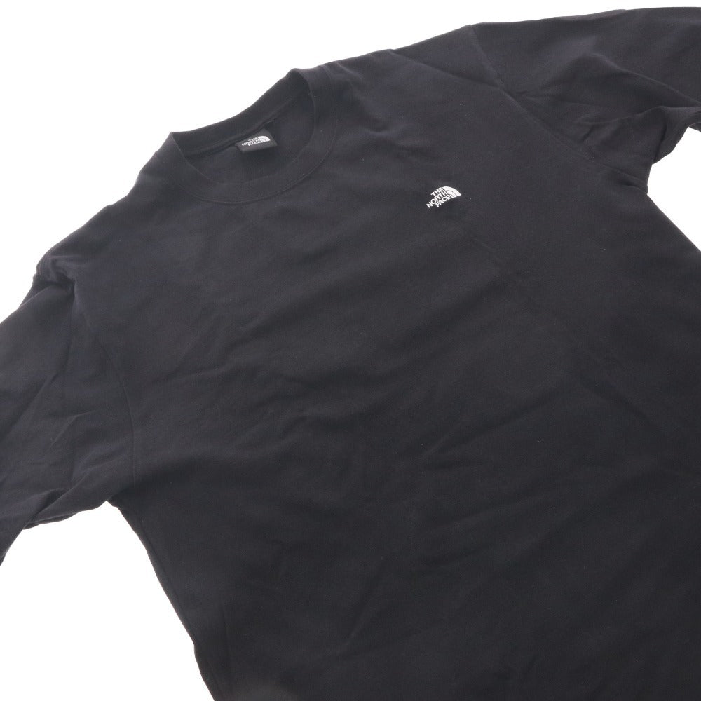 ■ ノースフェイス Tシャツ NT32345 長袖 トップス 丸首 ロンT 無地 ワンポイント メンズ レディース L ブラック