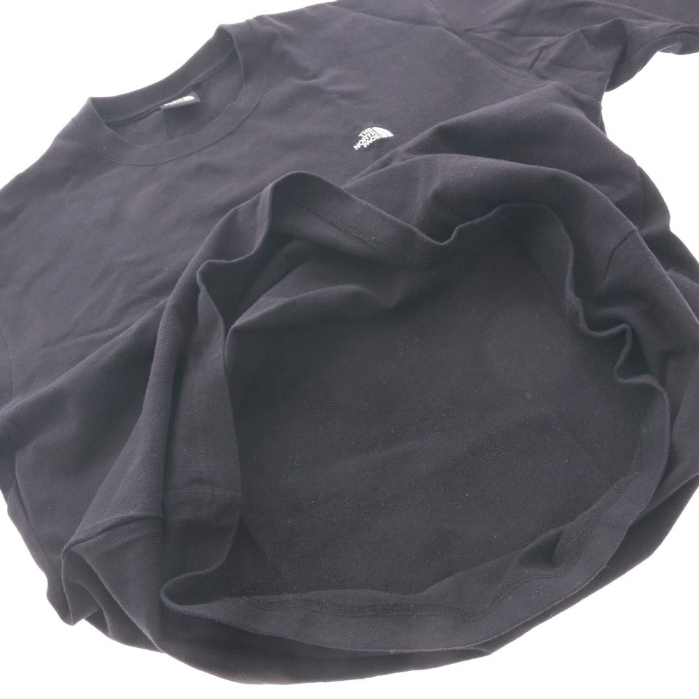 ■ ノースフェイス Tシャツ NT32345 長袖 トップス 丸首 ロンT 無地 ワンポイント メンズ レディース L ブラック
