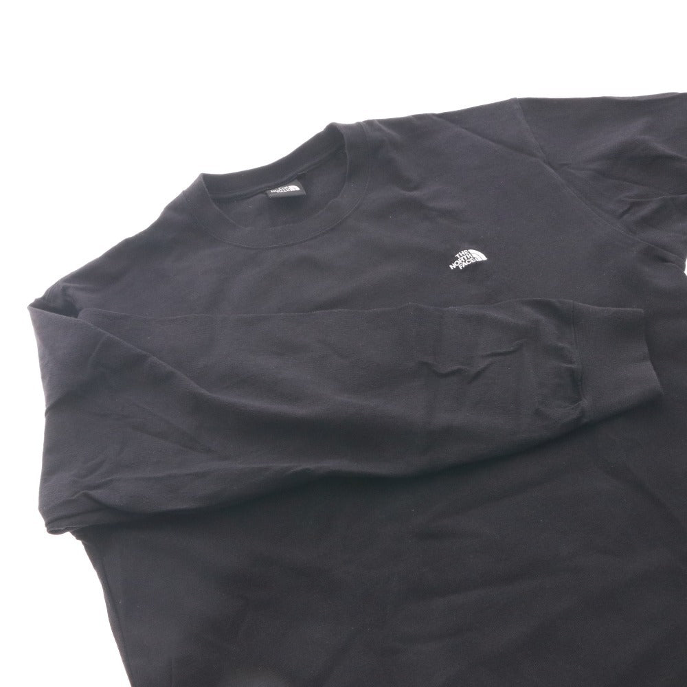 ■ ノースフェイス Tシャツ NT32345 長袖 トップス 丸首 ロンT 無地 ワンポイント メンズ レディース L ブラック
