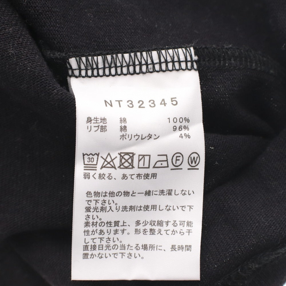 ■ ノースフェイス Tシャツ NT32345 長袖 トップス 丸首 ロンT 無地 ワンポイント メンズ レディース L ブラック