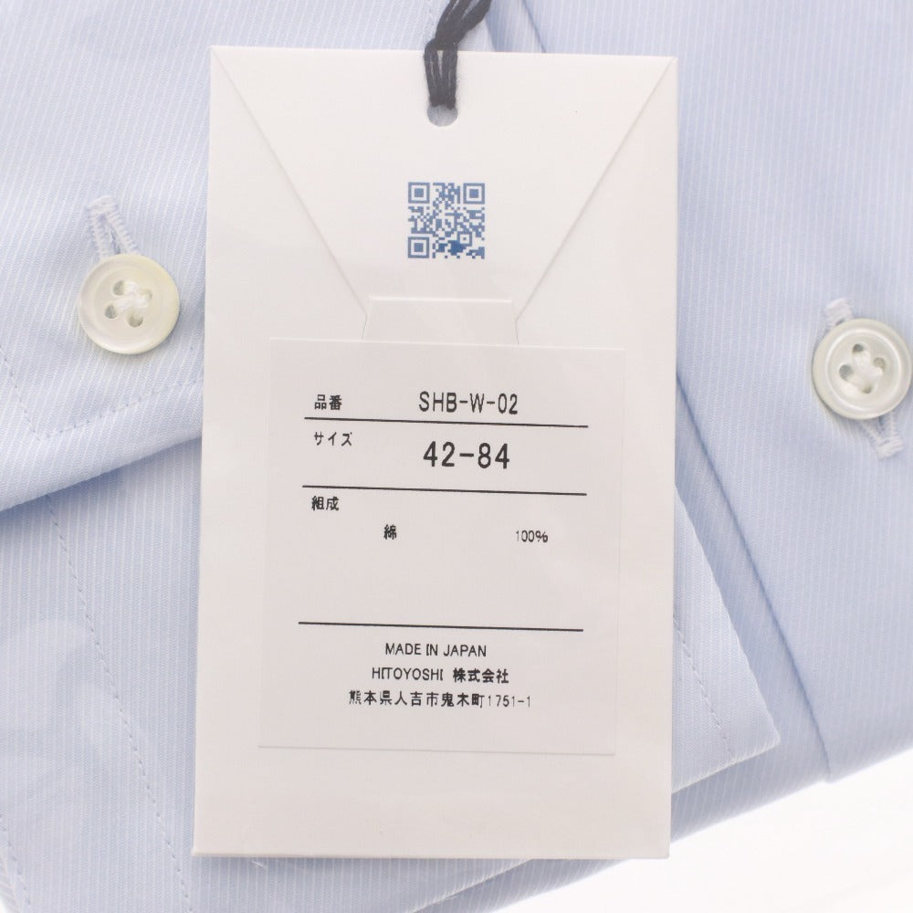 ■ HITOYOSHI ヒトヨシ シャツ 2枚セット ANAふるさと納税 返礼品 ドレスシャツ ボタン メンズ 42-84 ホワイト ブルー 未使用